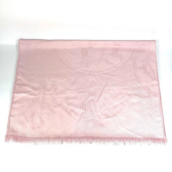 HERMES Stole/Shawl 《New Libris》 Shawl Fringe Scarf Stole/Shawl - Picture 1 of 10